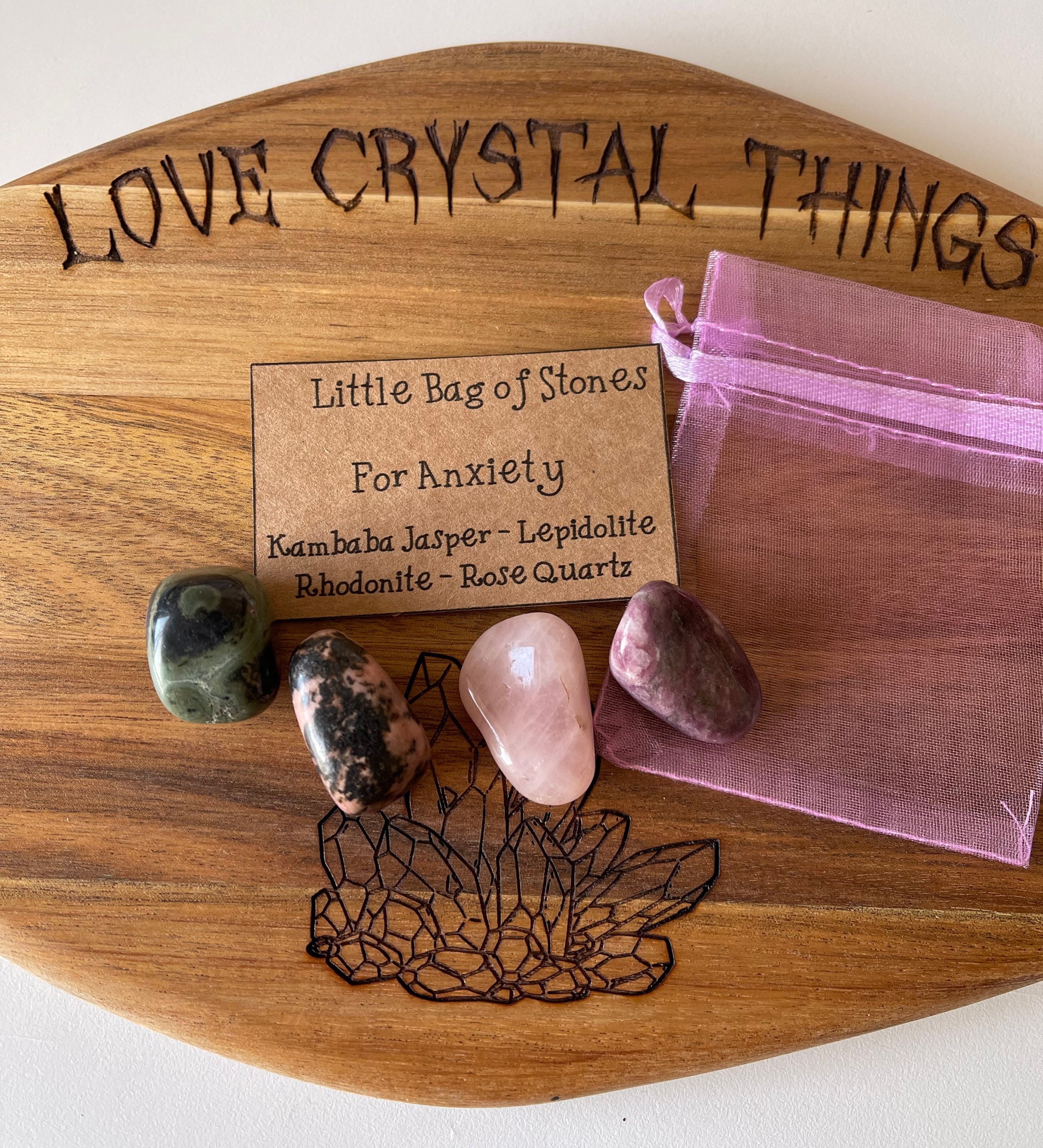 Set of Crystals for Anxiety for healing reiki Etsy