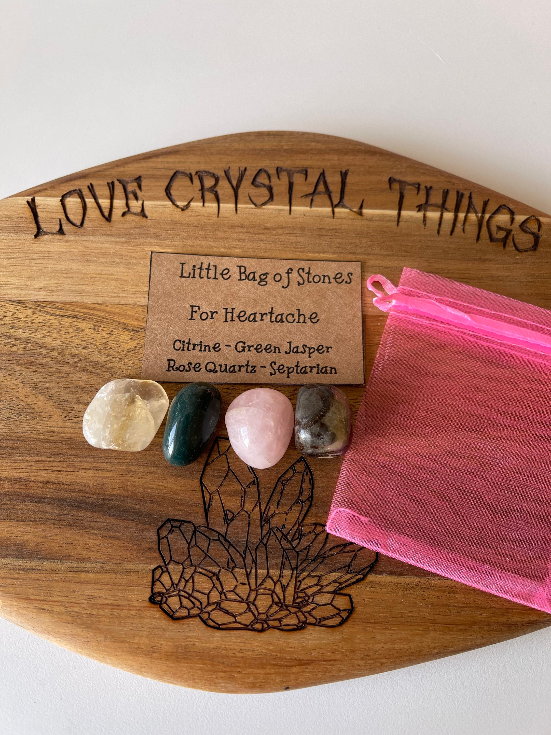 Set of Crystals for Heart break and heartache for healing Etsy