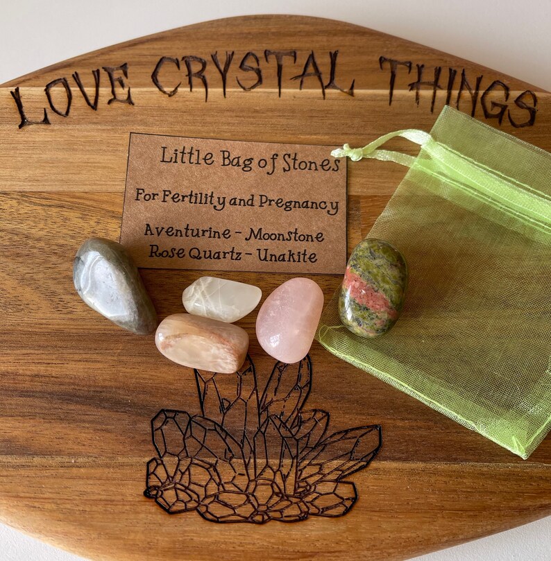 Set of Crystals for Fertility and pregnancy for healing Etsy