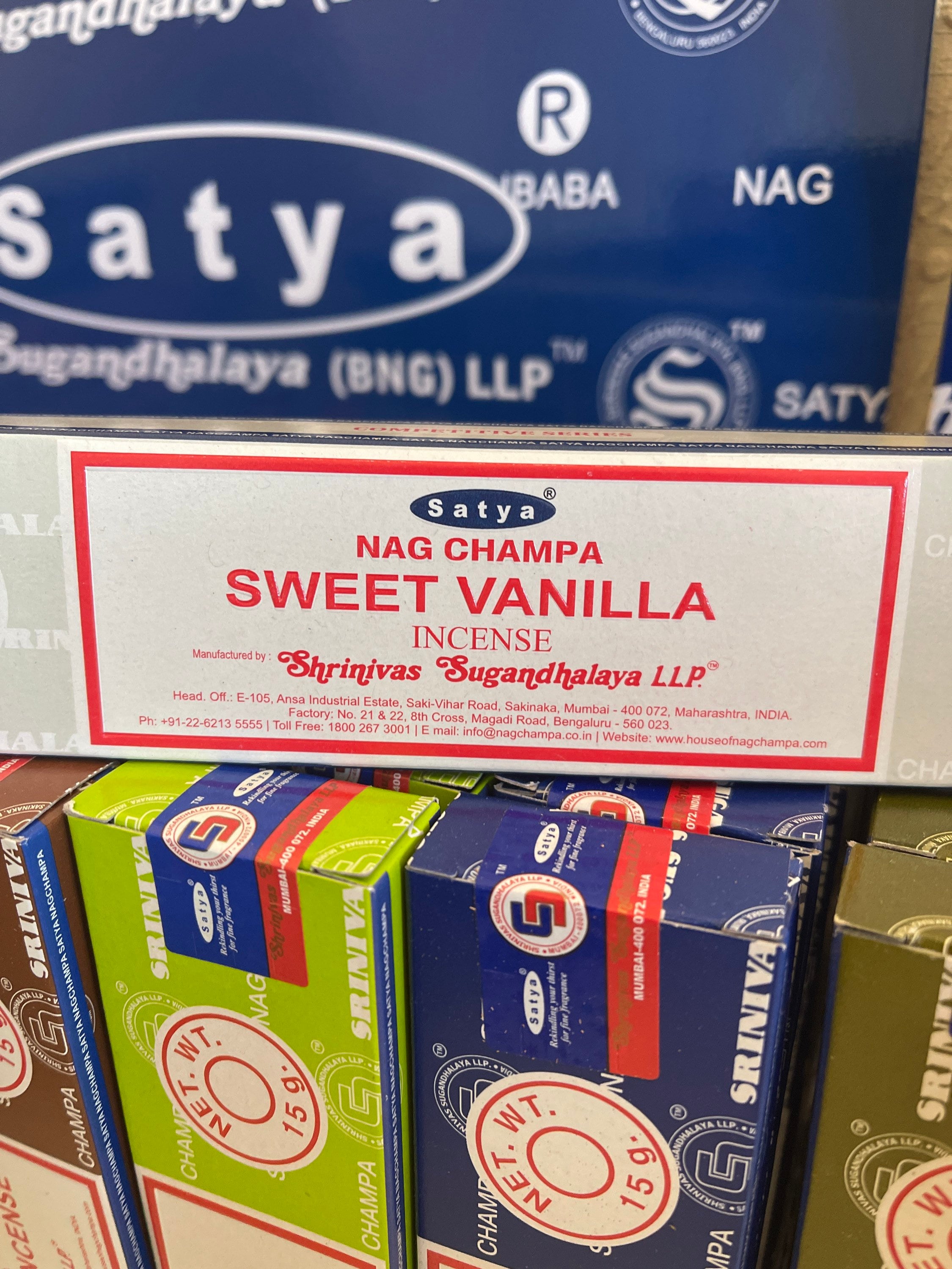 Satya Incense Sticks SWEET VANILLA Cleansing Fragrance Etsy Singapore