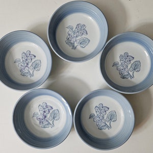 Vintage Made in Japan Ceramic Fruit Bowls Hand Painted Floral Designs