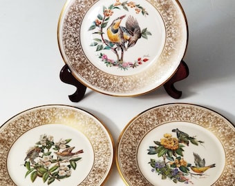 Set of 3 Vintage Lenox Porcelain Annual Limited Edition Boehm Birds Plates
