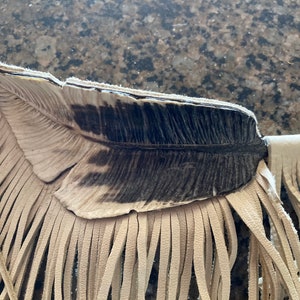 Hand crafted horn barrette, horn hair accessories for women, Horn leather clip