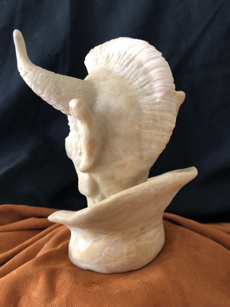 Unique carving, Hand Carved antler carving, moose carving, fine art sculpture. image 4