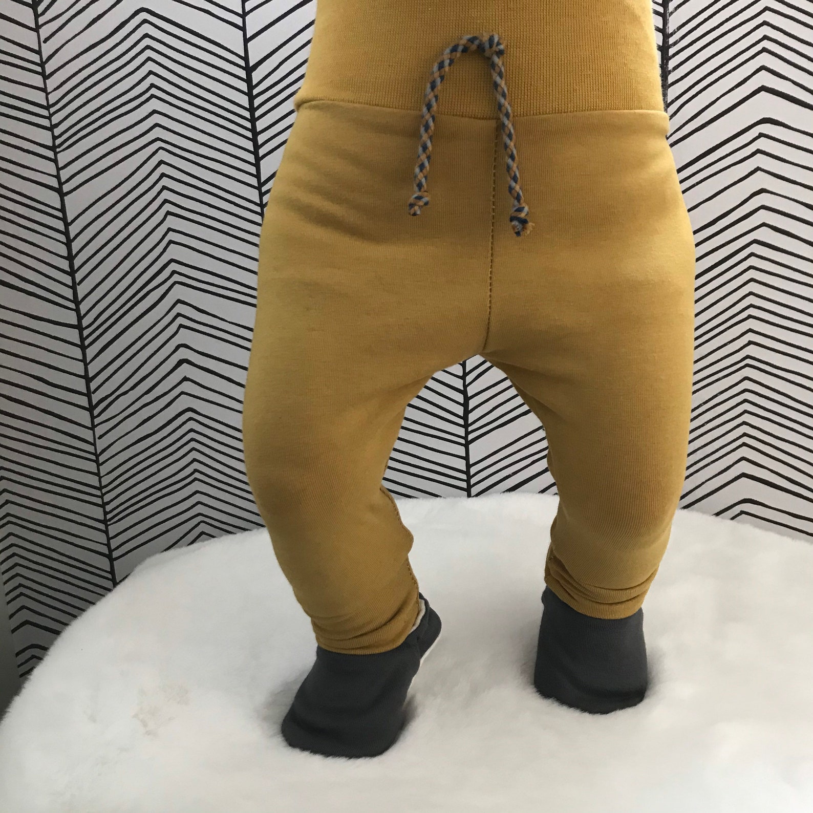 mustard yellow baby leggings