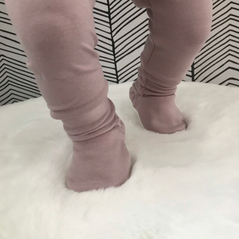 Dusty Pink Organic Cotton Baby Leggings 03 Years Eco Kids Etsy