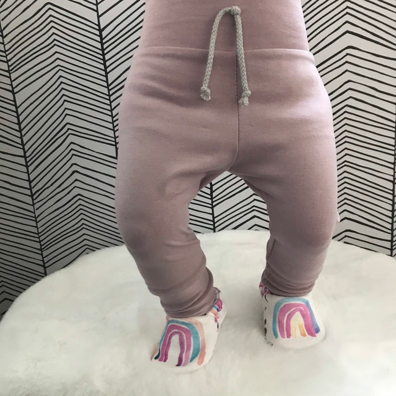 Dusty Pink Organic Cotton Baby Leggings 03 Years Eco Kids Etsy