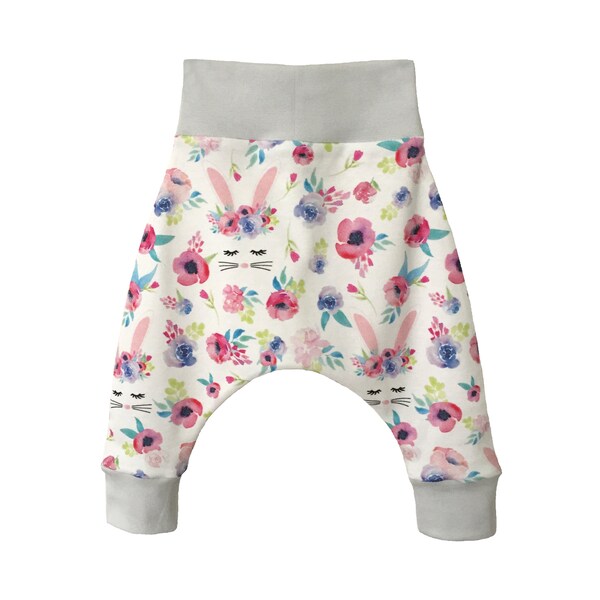Pantalon sarouel bébé fleur | Pantalons d'été pour filles