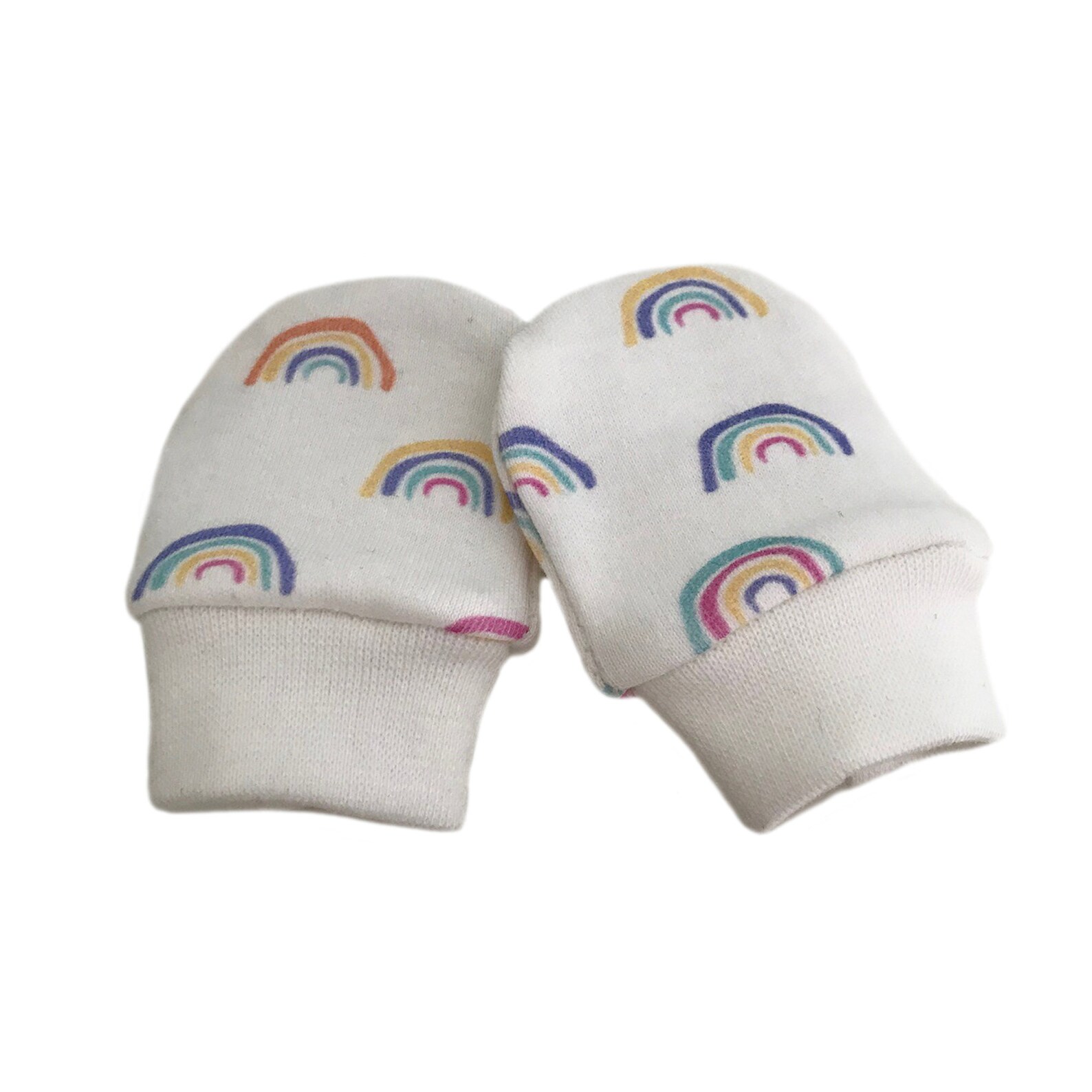 Rainbow Baby Mittens Scratch Mittens No Scratch Mitts Organic Etsy UK