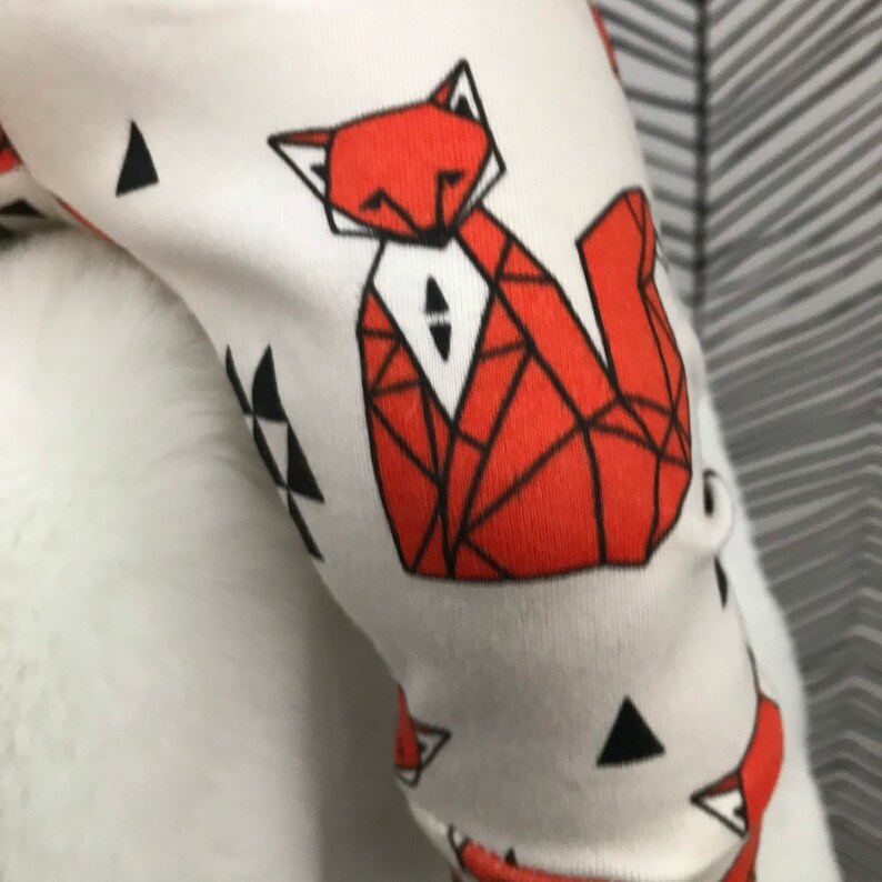 Baby Leggings Geometric Red Fox Pants Boys Harem Pants Organic Etsy