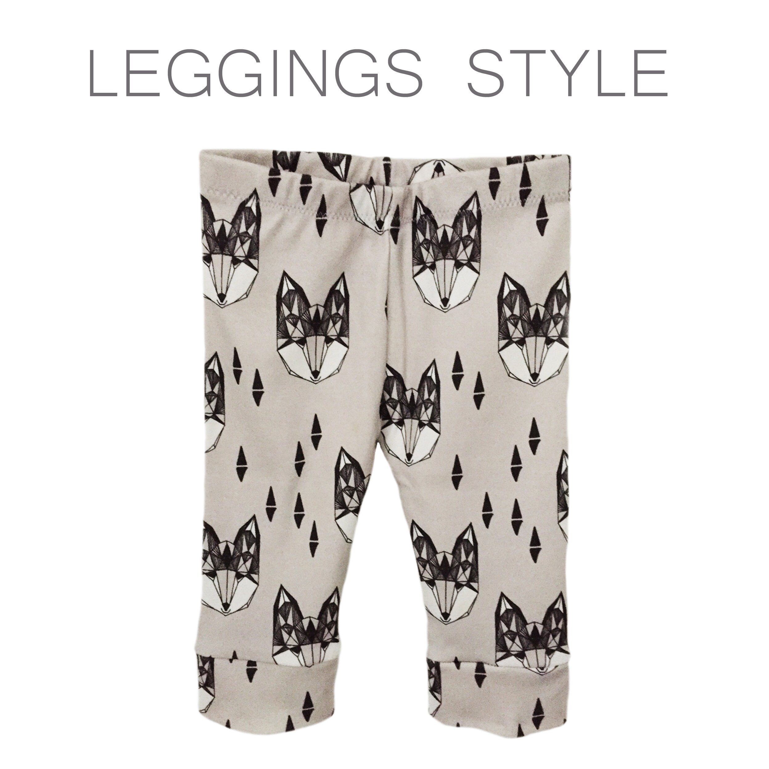 Baby Harems Geometric Orange Fox Pants Boys Harem Pants Organic Cotton