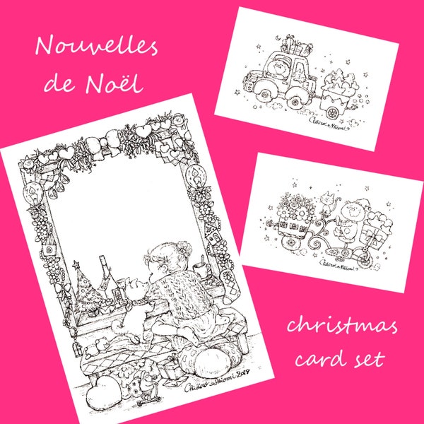 Nouvelles de Noël (christmas card set)