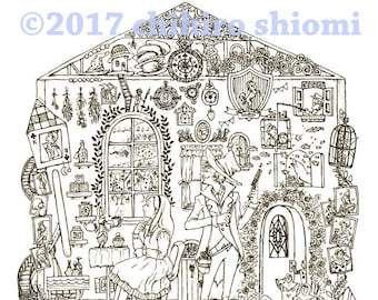 hair_salon_in_wonderland_coloringpage