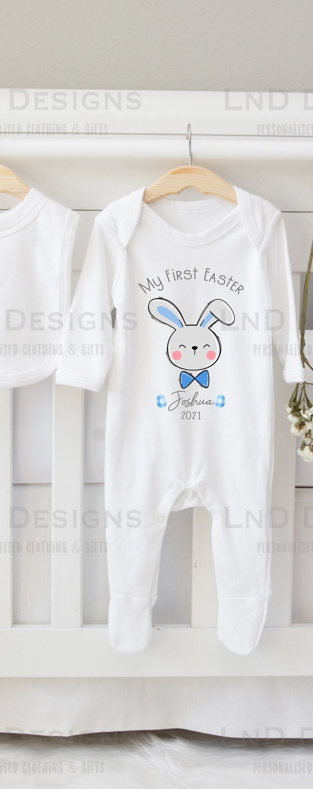 First Easter Babygrow, Personalized First Easter Gift, Baby Girl Boy
