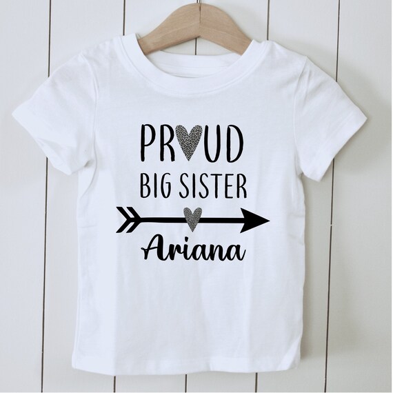Proud Big Sister Tshirt Personalised 