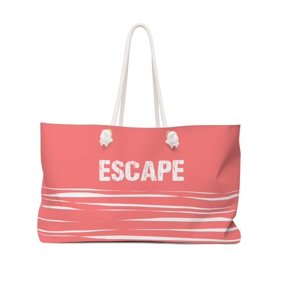 coral beach bag
