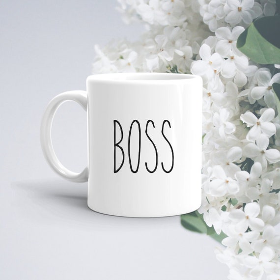 rae dunn boss mug