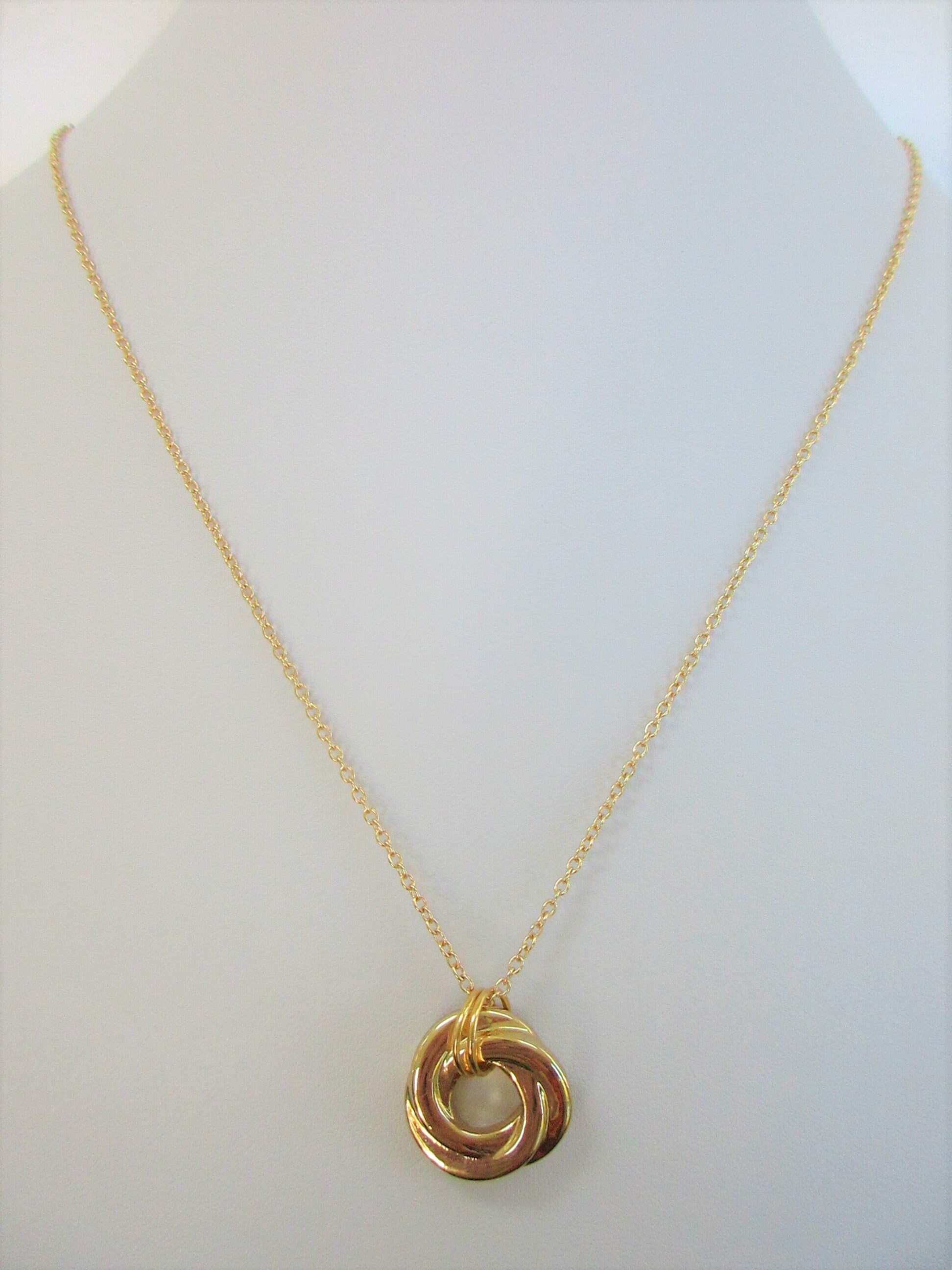 Gold Love Knot Pendant,love Knot Chain,love Knot Gold Necklace,14k Over ...