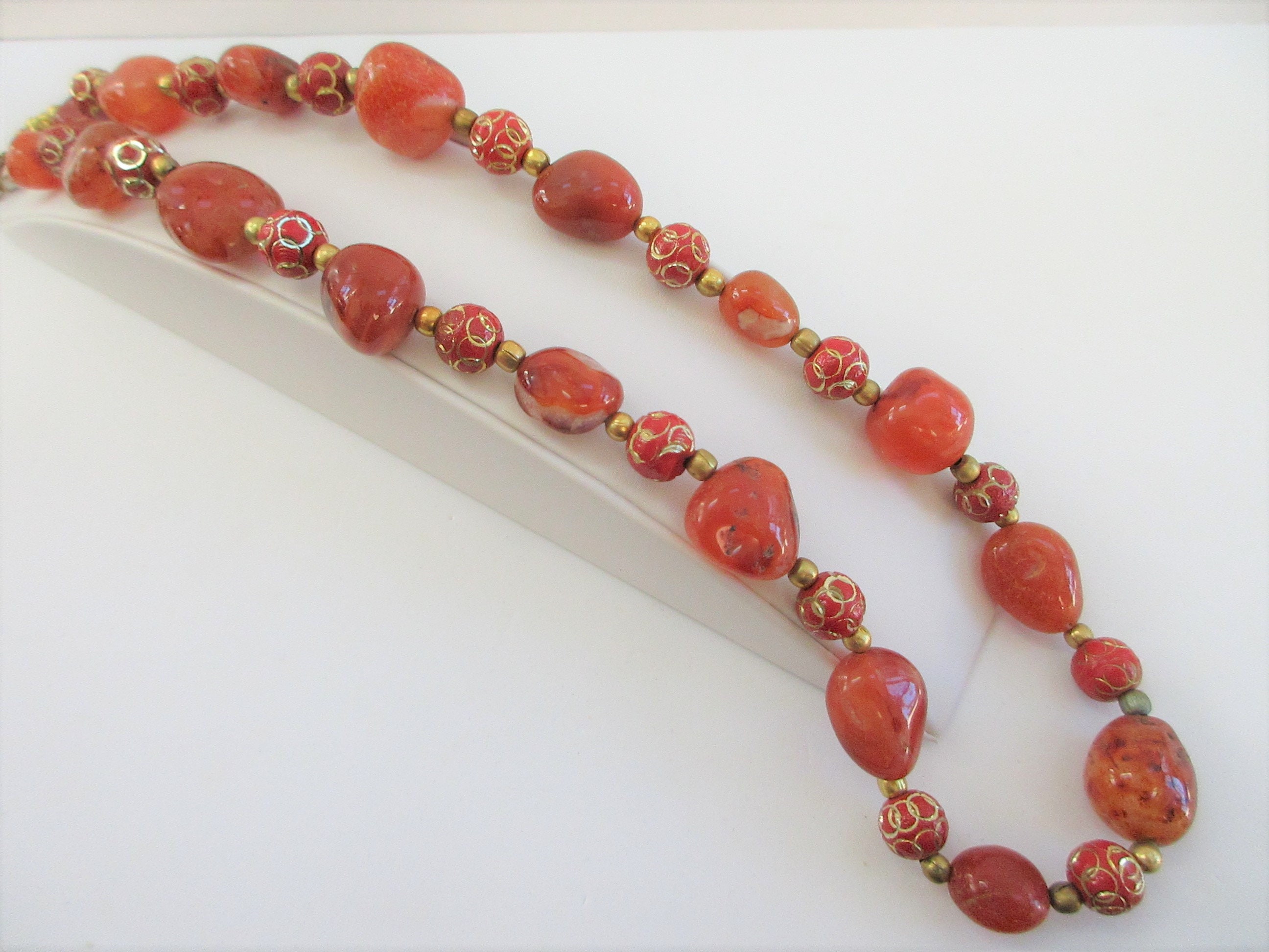 Cuentas De Cornalina Roja Natural Facetadas En Forma De Pepita