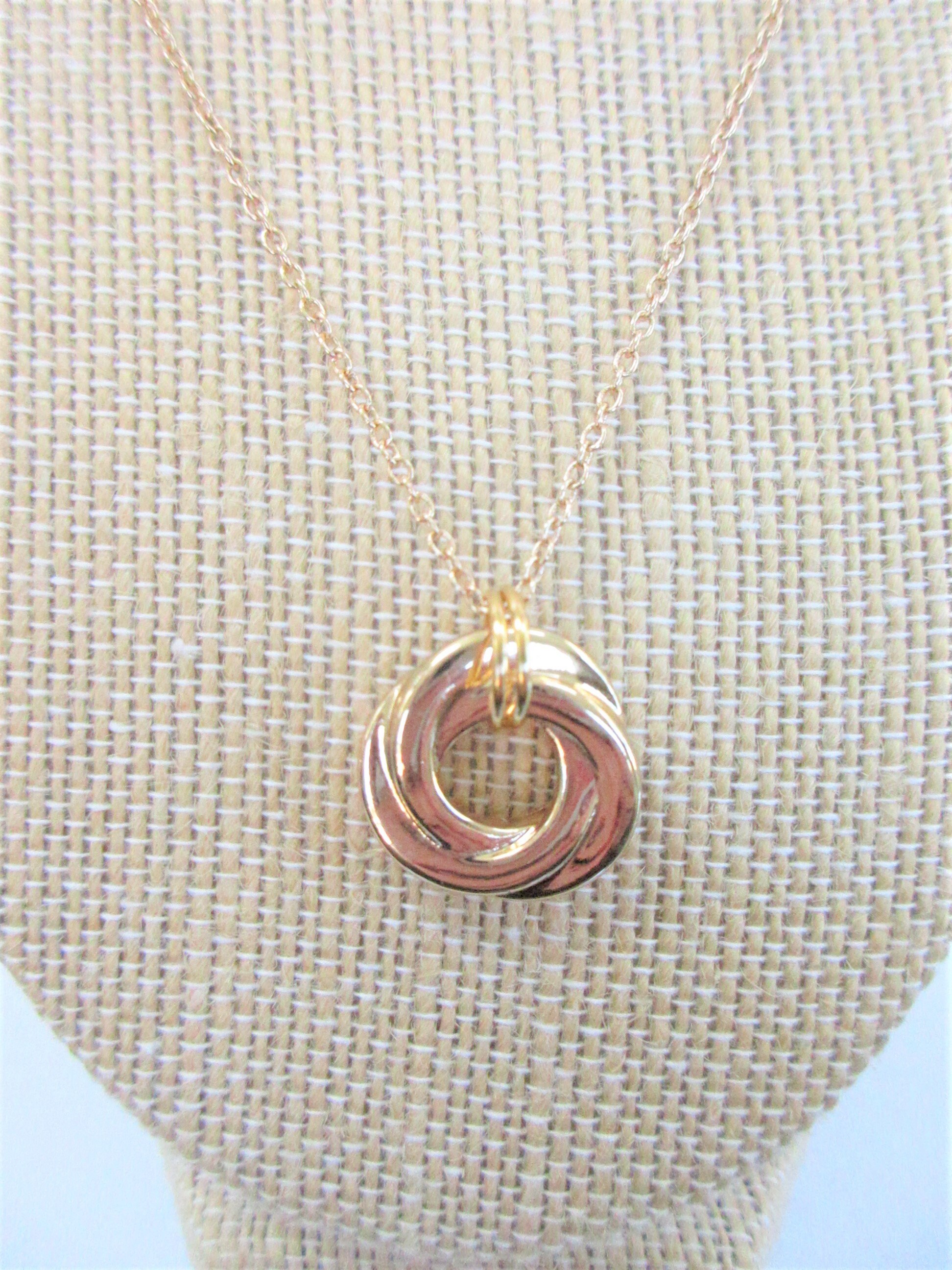 Gold Love Knot Pendant,love Knot Chain,love Knot Gold Necklace,14k Over
