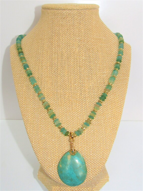 Ancient Roman Glass Necklace Teardrop Shape Sterling Silver with Bead Chain Ancient Roman Glass Necklace Teardrop Shape Sterling Silver with Bead Chain