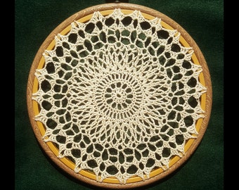 PDF crochet pattern: Beth Mandala wall hanging, jewellery holder, wall art, crochet doily