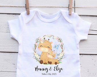 Personalized Baby Vest, First Mother's Day Gift, Animal Design