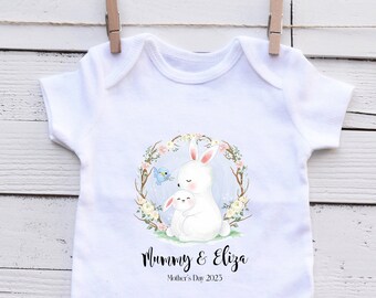 Personalized Baby Vest, First Mother's Day Gift, Cotton Bodysuit