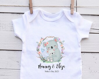 Personalized Mother's Day Baby Vest: Koala Design
