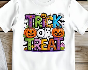 Kids Halloween T-Shirt | Cute Pumpkin & Ghost Tee, Toddler Costume Top