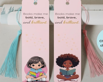 Segnalibro per ragazze diverse che leggono: regalo per gli amanti dei libri