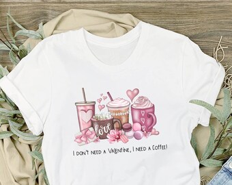 Valentine's Coffee Lover T-Shirt, Graphic Tee