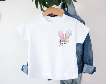 Personalised Easter T-Shirt: Floral Bunny Ears, Kids Easter Gift
