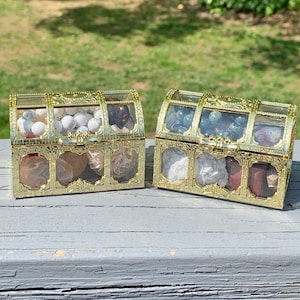 Mystery, surprise treasure chest, crystals
