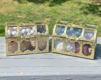 Mystery, surprise treasure chest, crystals