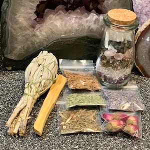 Home Protection kit, Crystals and Herbs
