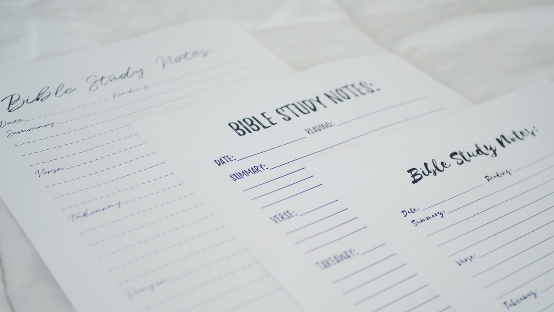 Bible Study Notes PRINTABLE Bible Study Journal PDF Bible - Etsy