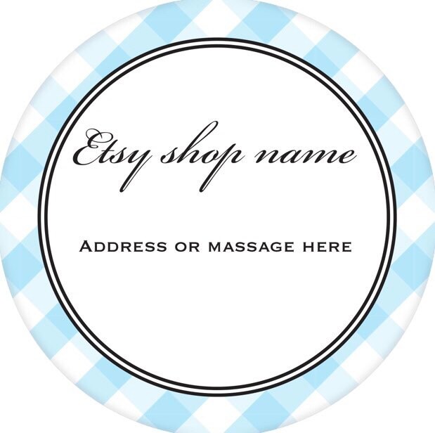 Set of 40 Customized Labels return address Labels Round | Etsy