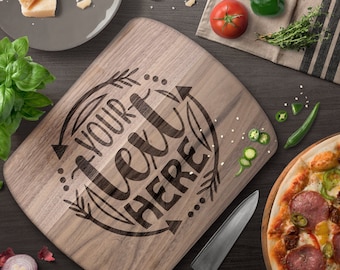 Create Your Own Oval Hardwood Cutting Board - Personalized, Maple or Walnut, USA Made, Two Sizes, Perfect Kitchen Gift