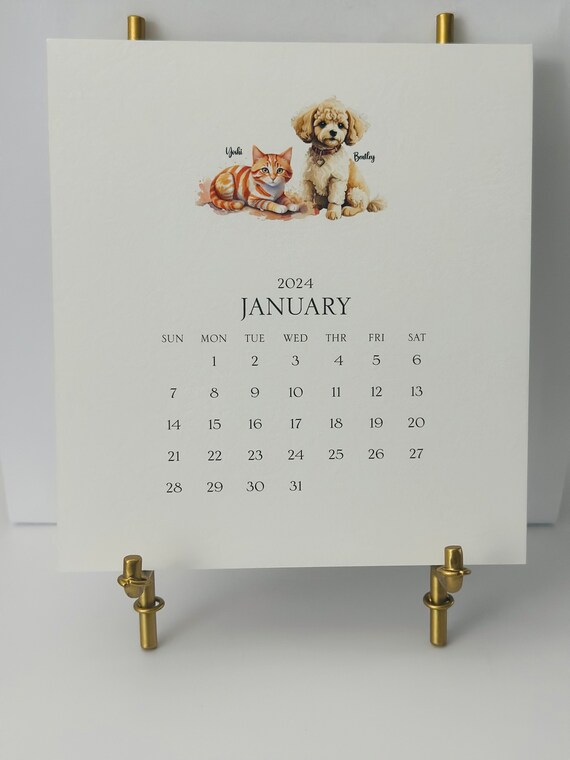 personalized-pet-calendar-2024-desk-calendar-easel-etsy