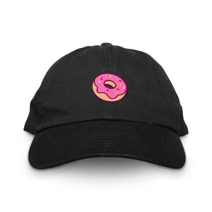 Sprinkle Donut Dad Hat, Embroidered Hat, Baseball Hat, Baseball Cap, Classic Unstructured Six Panel Low Profile Adjustable Dad Hat