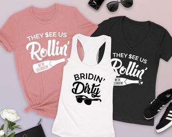 Bachelorette Party Shirts Bridin Dirty 