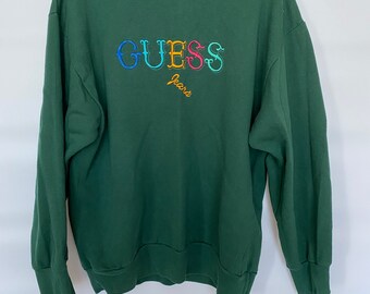 green guess sweatshirt