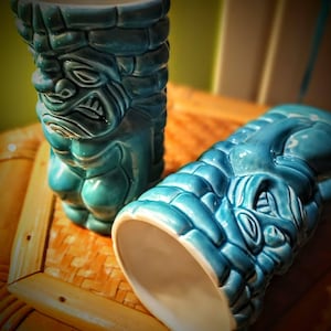 Two-tone Tiki&quot;Ku Mug&quot; Limited series of 200 pieces by Paul Tiki Campese.