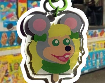 ShowBiz Pizza Mitzi Mozzarella Vintage Ice Creap Popsicle sleutelhanger - acryl bedeltje Rock-afire Explosion