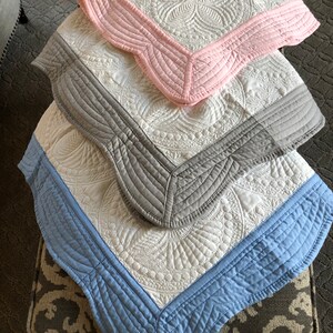 Heirloom soft cotton quilted baby blankets (blank with no customization)