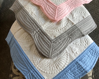 Heirloom soft cotton quilted baby blankets (blank with no customization)