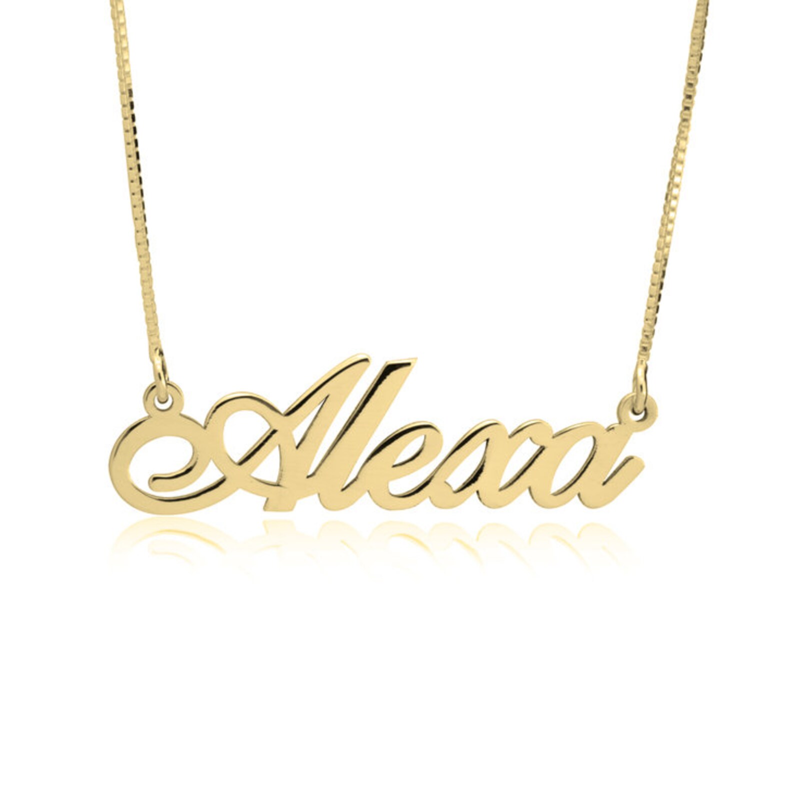 Gold Plated Personalized Custom Name Necklace Gifts for Her Etsy Denmark