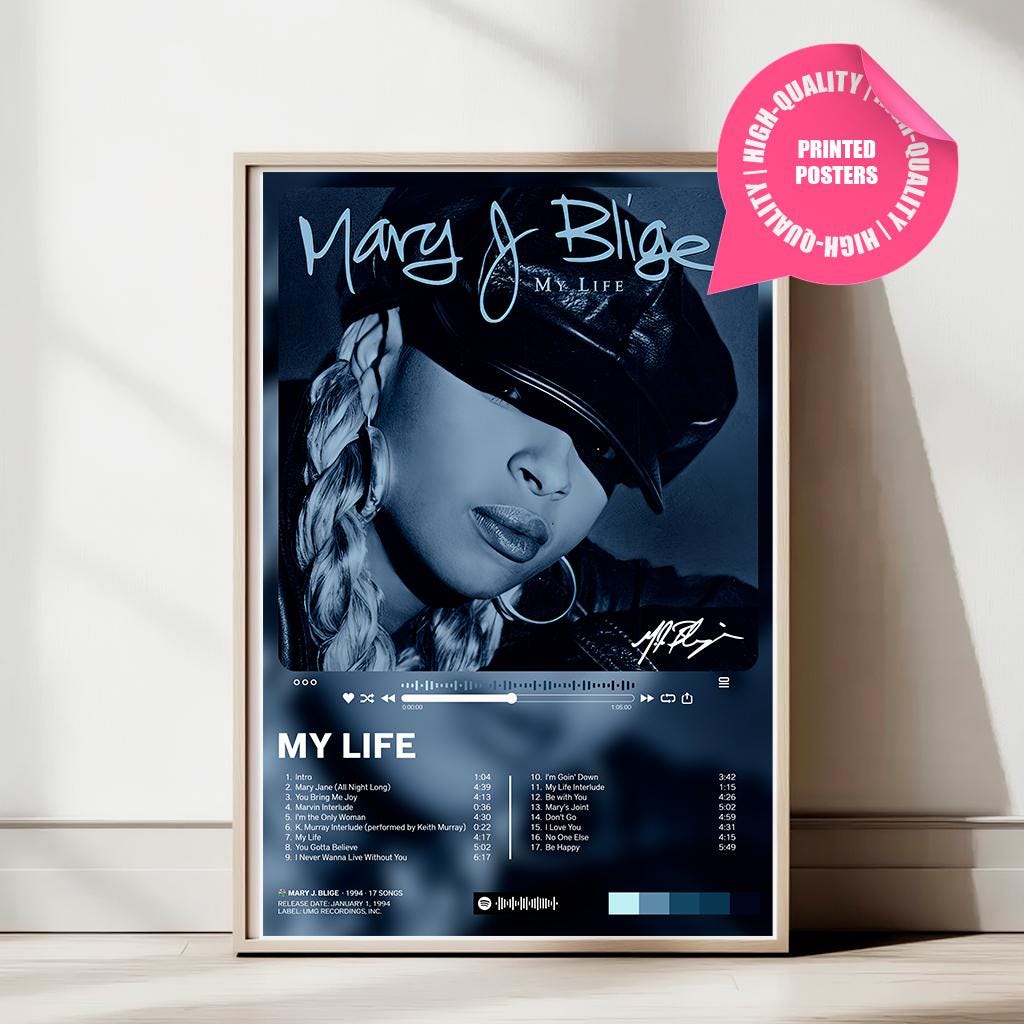 ☆Mary J Blige☆ R&B Hiphop 90s Poster