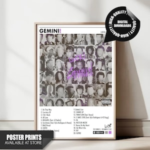 Póster del álbum Lucki - ¡Géminis! - Impresión digital de descarga instantánea